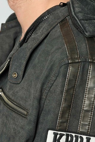 Casaco com capuz Brand - Preto