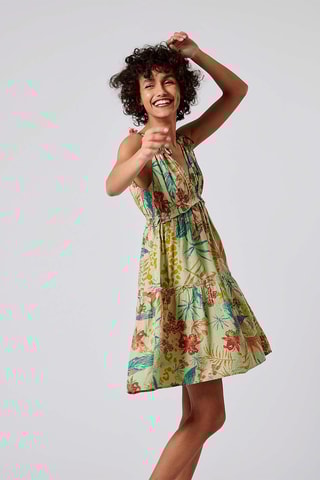 Vestido - Verde-claro