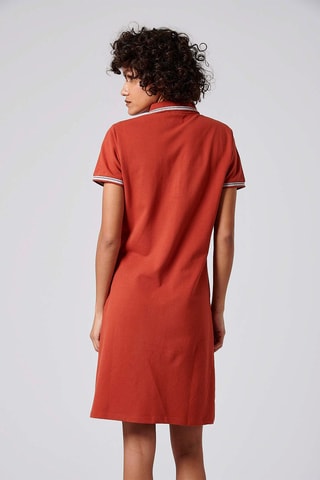 Vestido-polo em algodão biológico Julix - Vermelho