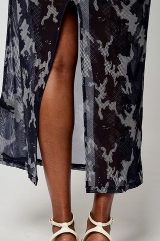 Vestido comprido - Azul-marinho