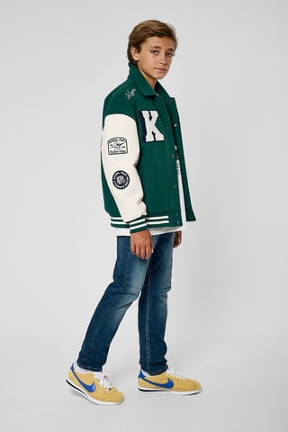 Blusão Meddy - Verde e branco