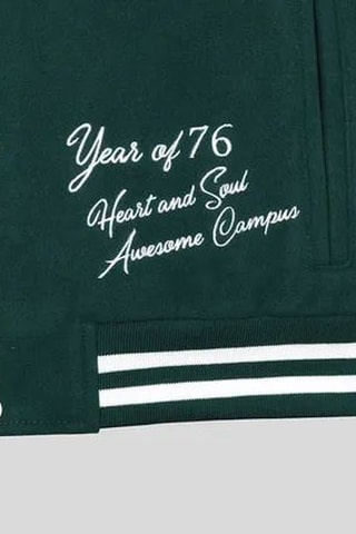 Blusão Meddy - Verde e branco