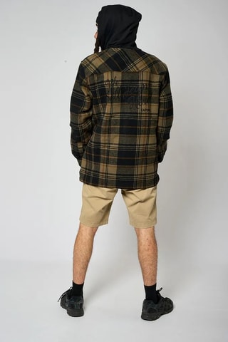 Sobrecamisa relaxed com capuz Rybau - Caqui