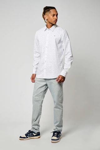Camisa slim em algodão biológico Bevy - Branco