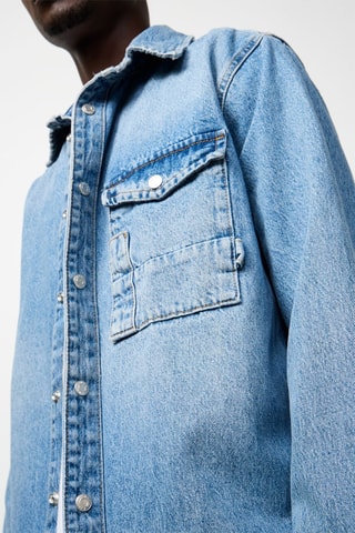 Sobrecamisa de ganga Rolf - Azul-celeste