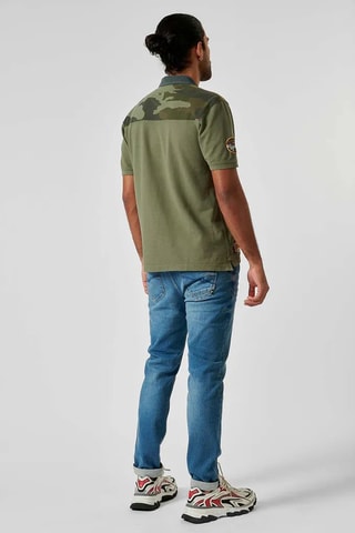 Polo regular em algodão biológico - Caqui