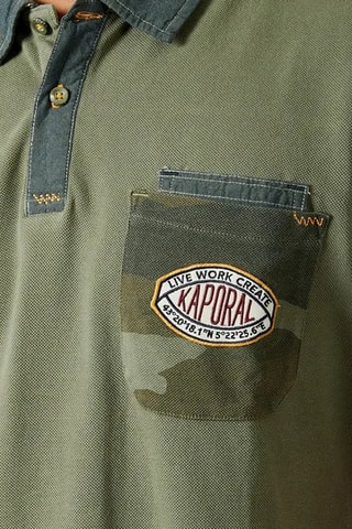 Polo regular em algodão biológico - Caqui