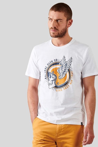T-shirt em algodão biológico Bleek - Branco