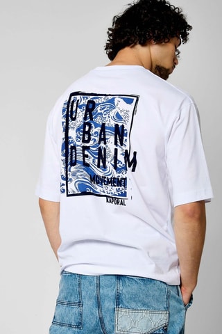 T-shirt em algodão biológico Raven - Branco