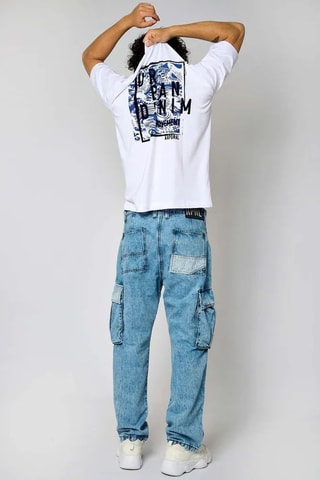 T-shirt em algodão biológico Raven - Branco