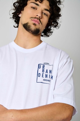 T-shirt em algodão biológico Raven - Branco