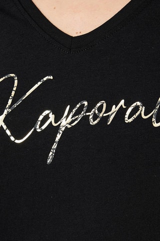 T-shirt regular em algodão biológico - Preto