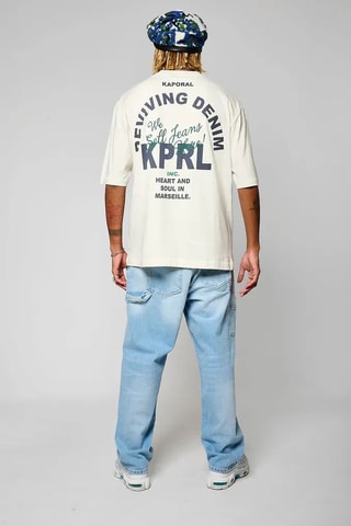 T-shirt oversize em algodão biológico Kim  - Branco