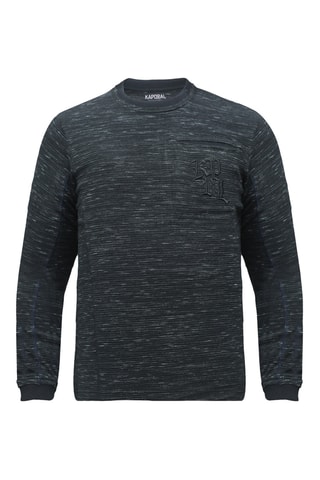 T-shirt regular Kad  - Preto mesclado