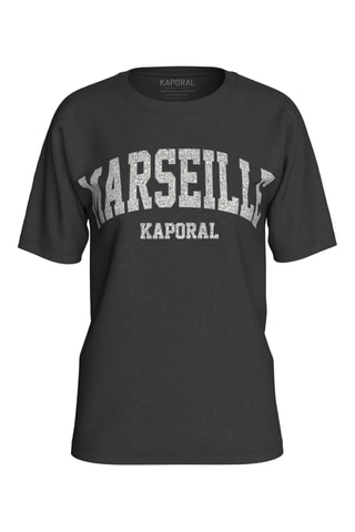 T-shirt oversize em algodão biológico Sassy - Preto