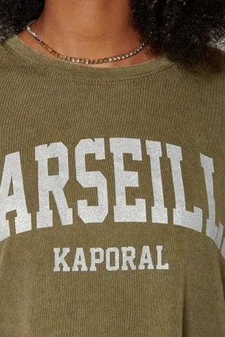 T-shirt oversize em algodão biológico Sassy - Caqui