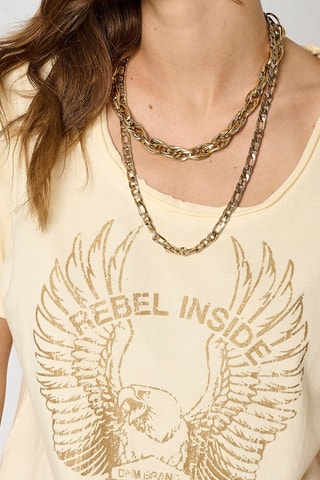 T-shirt regular Solar - Amarelo-claro