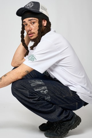 T-shirt regular em algodão biológico Vorto - Branco