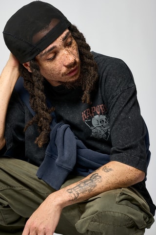 T-shirt oversize Vosto - Preto