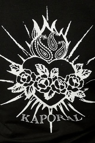 T-shirt em algodão biológico Valm - Preto