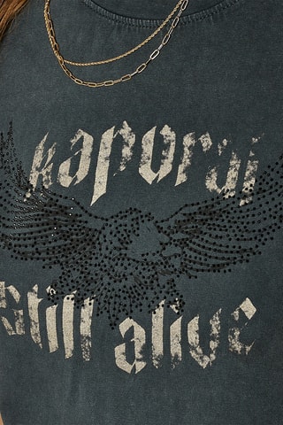 T-shirt regular em algodão biológico - Preto