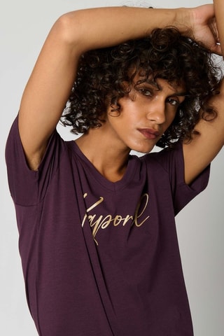 T-shirt em algodão biológico Signe - Violeta