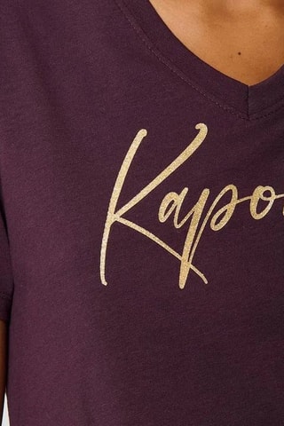 T-shirt em algodão biológico Signe - Violeta