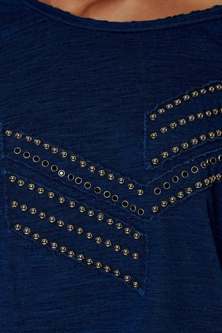 T-shirt oversize em algodão biológico Steal - Índigo