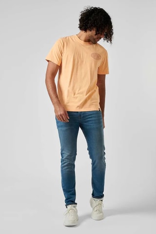 T-shirt regular em algodão biológico Buck - Pêssego