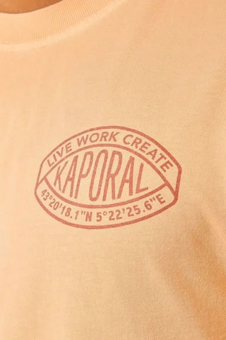 T-shirt regular em algodão biológico Buck - Pêssego