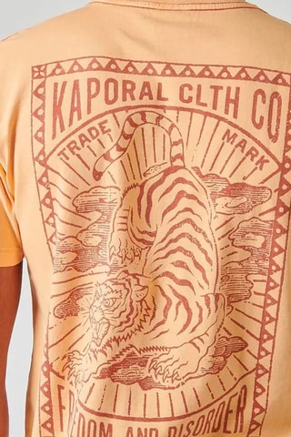 T-shirt regular em algodão biológico Buck - Pêssego