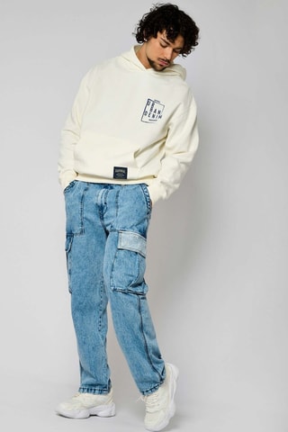 Sweat com capuz Rajio - Esbranquiçado