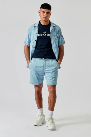 Calções relaxed - Azul-celeste