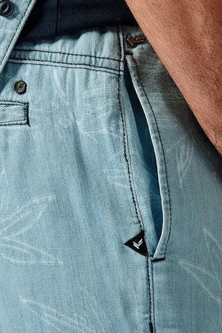 Calções relaxed - Azul-celeste