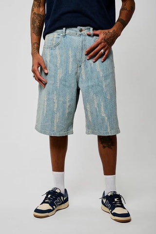 Calções relaxed - Azul-celeste