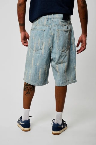 Calções relaxed - Azul-celeste