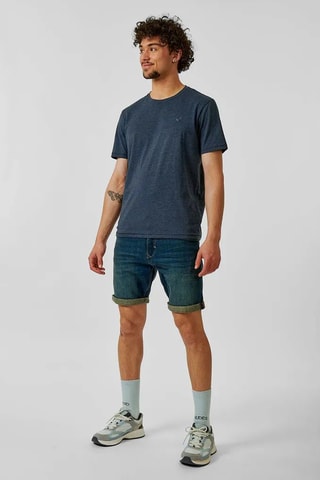 Bermudas direitas - Azul