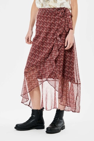 Saia traçada Baeli - Vermelho