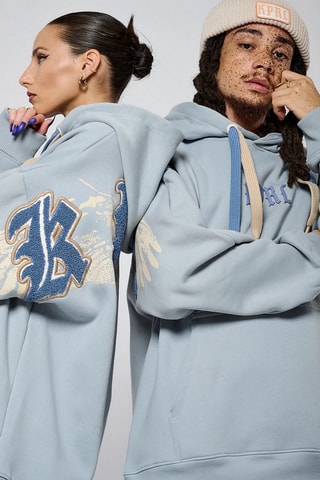 Sweat com capuz Salto - Azul-celeste