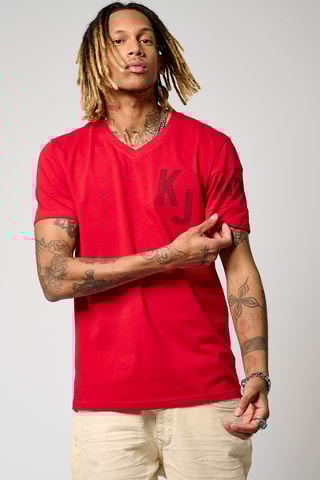 T-shirt slim Barny - Vermelho