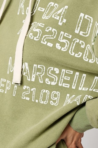 Sweat regular com capuz Vock - Caqui