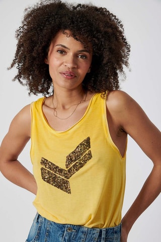 Camisola de alças Flora - Amarelo