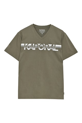 T-shirt em algodão biológico Bart - Caqui