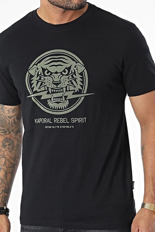 T-shirt regular em algodão biológico Boa - Preto