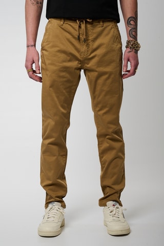 Calças chino slim - Castanho