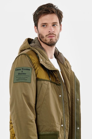 Parca com capuz Vompy - Caqui