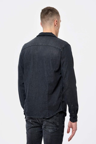 Sobrecamisa de ganga Diego - Preto