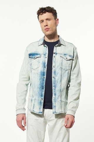 Sobrecamisa de ganga Tizio - Branco