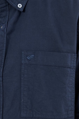 Camisa em algodão biológico Tomak - Azul-marinho