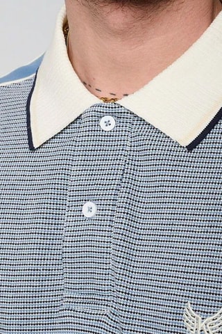 Polo regular em algodão biológico Brits - Azul